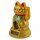Lucky cat - Maneki Neko - Waving cat - solar - 12 cm - gold
