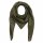 Cotton Scarf - green - olive 2 Lurex silver - squared kerchief