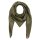 Cotton Scarf - green - olive 2 Lurex silver - squared kerchief