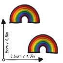 Aufnäher - Regenbogen - klein 2er Set - Sticker