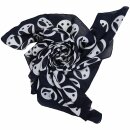 Cotton scarf - Misfits - black - white - squared kerchief
