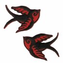 Patch - Swallow black red - Set of 2