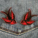 Patch - Swallow black red - Set of 2