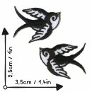 Patch - Swallow black white - Set of 2
