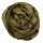Baumwolltuch - Sterne 1,5 cm grün-oliv - rot 2 Lurex silber - quadratisches Tuch