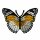 Aufnäher - Schmetterling - gelb-weiß-schwarz - Patch