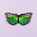 Aufnäher - Schmetterling - grün-schwarz-weiß - Patch