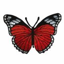 Aufnäher - Schmetterling - rot-schwarz-weiß -...