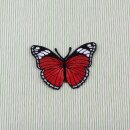 Aufnäher - Schmetterling - rot-schwarz-weiß - Patch