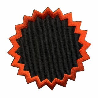 Aufnäher - Fahrradflicken - schwarz und orange 8 cm - Patch