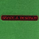 Aufnäher - Skate & Destroy - Schriftzug rot und schwarz - Patch