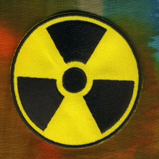 Aufnäher - Radioaktivität - gelb und schwarz 8 cm - Patch