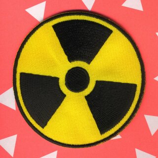 Aufnäher - Radioaktivität - gelb und schwarz 8 cm - Patch