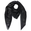 Baumwolltuch - schwarz Lurex silber - quadratisches Tuch