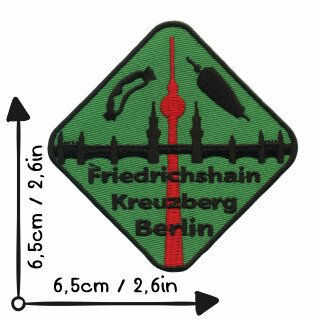 Aufnäher - Berlin - Friedrichshain Kreuzberg - Patch