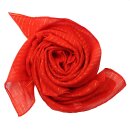 Cotton Scarf - red Lurex gold - squared kerchief