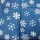 Baumwolltuch - Schneeflocken blau - weiß - quadratisches Tuch