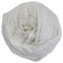 Cotton scarf - white Lurex silver - squared kerchief