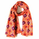 Cotton scarf - 70´s rhombus pattern 2 - squared...