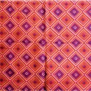 Baumwolltuch - Rauten 70´s Muster 2 - quadratisches Tuch