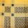 Cotton scarf - Kufiya pattern 1 yellow-orange - black - squared kerchief