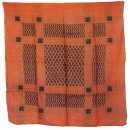 Cotton scarf - Kufiya pattern 1 mandarin - black - squared kerchief