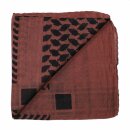 Cotton Scarf - Kufiya pattern 1 brown - black - squared kerchief