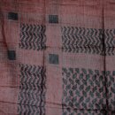 Cotton scarf - Kufiya pattern 1 brown - black - squared kerchief