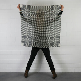 Baumwolltuch - Palituch Motiv 2 schwarz - weiß - quadratisches Tuch
