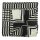Baumwolltuch - Palituch Motiv 2 schwarz - weiß - quadratisches Tuch