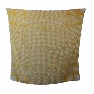 Cotton Scarf - Kufiya pattern 2 yellow - white - squared kerchief