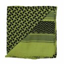 Cotton scarf - Kufiya pattern 3 light green - black -...