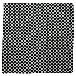 Bandana Scarf - Checks 1 white - black - squared neckerchief