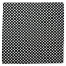 Bandana Scarf - Checked - Checks 1 - white - black - squared neckerchief