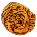 Cotton Scarf - Zebra orange - black - squared kerchief