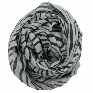Baumwolltuch - Zebra grau - schwarz - quadratisches Tuch