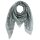 Cotton Scarf - Zebra grey - black - squared kerchief