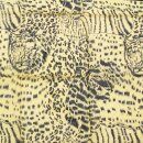 Baumwolltuch - Leopard - Zebra Muster 3 beige - schwarz - quadratisches Tuch