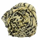 Baumwolltuch - Leopard - Zebra Muster 3 beige - schwarz - quadratisches Tuch