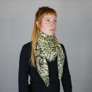 Cotton scarf - Leopard - Zebra 3 beige - black - squared kerchief