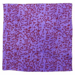 Bandana Scarf - Leopard purple - red - squared neckerchief