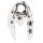 Cotton Scarf - Stars & Butterfly white - black - squared kerchief