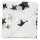 Cotton scarf - Stars & Butterfly white - black - squared kerchief