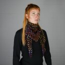 Cotton scarf - Checks 1 batik black - multicolored - squared kerchief