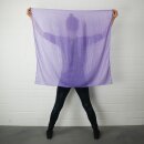 Baumwolltuch - lila - fliederfarben Lurex silber - quadratisches Tuch
