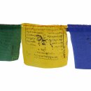 Tibetan prayer flags - 8 cm wide - black lettering - 5...