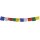 Tibetan prayer flags - 8 cm wide - black lettering - 5 reel set