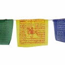 Tibetische Gebetsfahnen - 10 cm breit - bunte Schrift - 5...