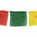 Tibetische Gebetsfahnen - 14 cm breit - bunte Schrift - 5...
