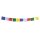 Tibetan prayer flags - 14 cm wide - multicolored lettering - 5 reel set